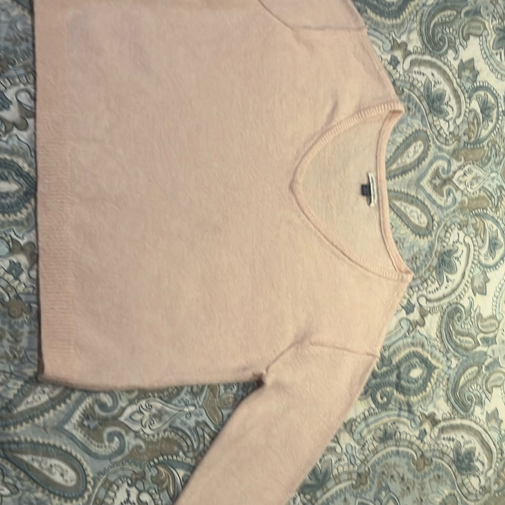 American Eagle Outfitters Pink V-Neck Sweater
